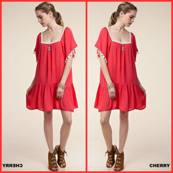 LAST 2! Square Neck Woven Dress - Picture 2 of 2